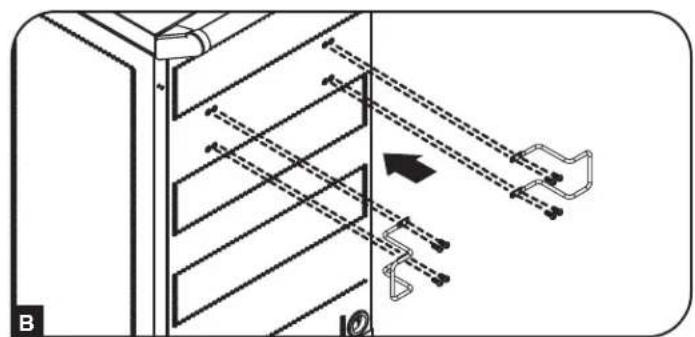 Tripp Lite CSC32ACWHG - Installing the Handle Bracket and Power Cord Manager - 2