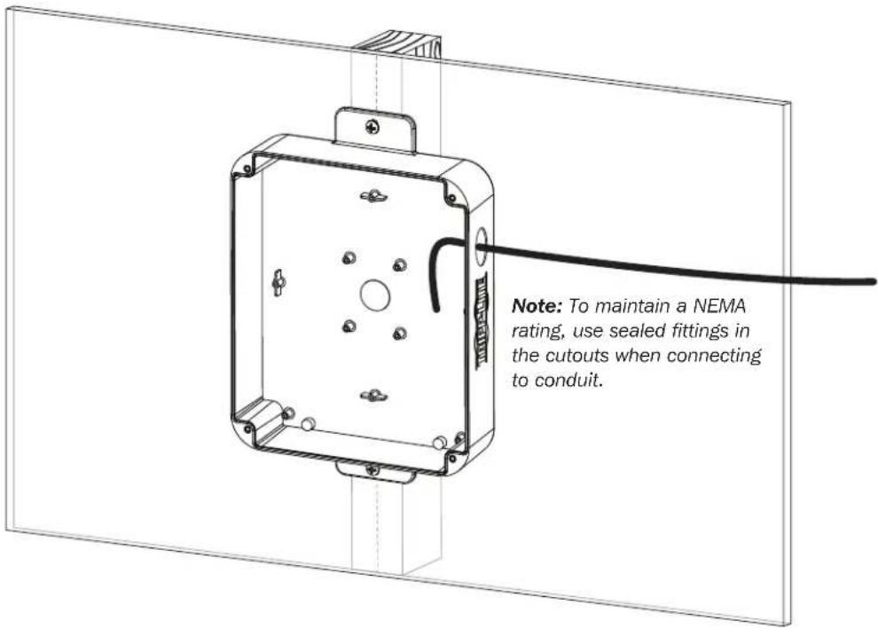 Tripp Lite EN1309N4 - Run Data and Power Cable (If Required) Through the Conduit Cutout - 1