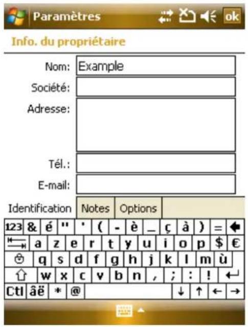 AIRIS T483 - Information Personnelle - 2