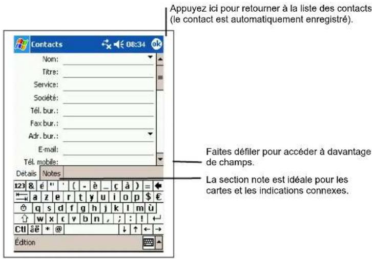 AIRIS T605 - Creation d'un contact - 1