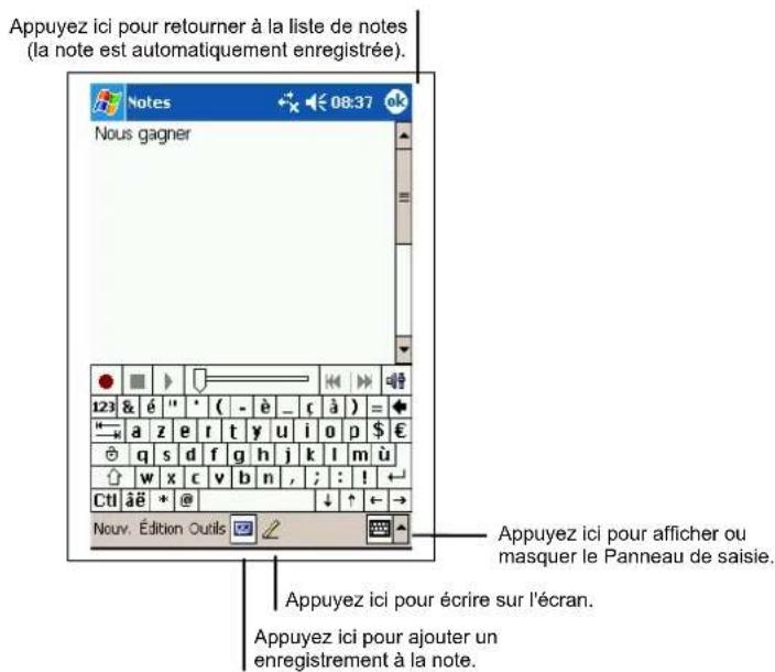 AIRIS T605 - Creation d'une note - 1