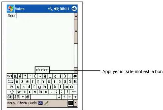 AIRIS T605 - Entrée de texte à l'aide du panneau de saisie - 2