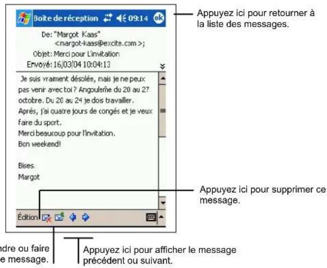 AIRIS T605 - Utilisation de la liste des messages - 2