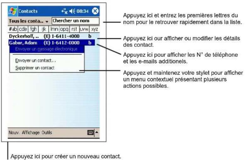 AIRIS T605 - Contacts : conservez les coordonnées de vos amis et collégues - 1