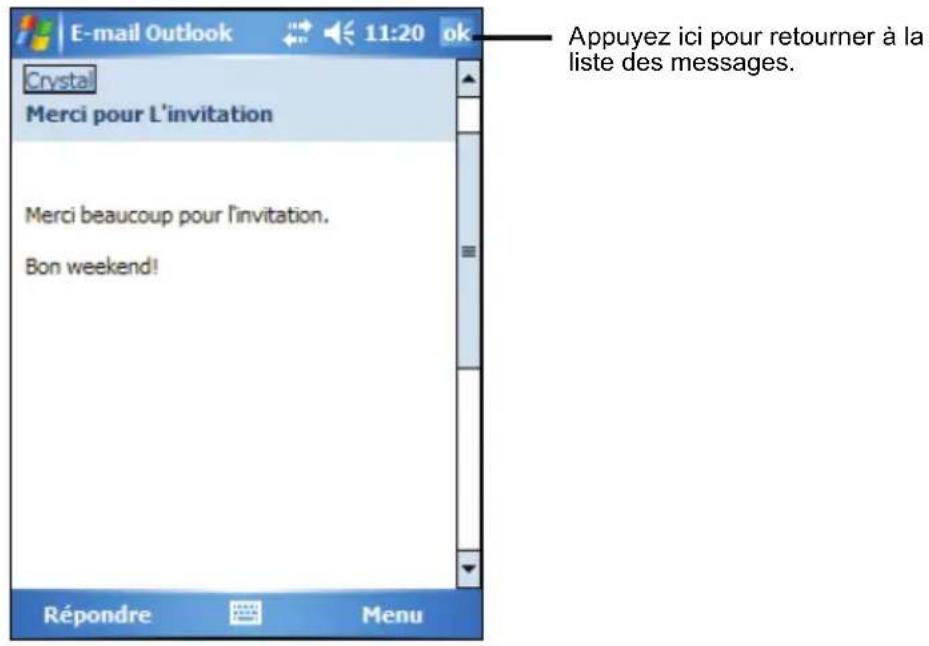 AIRIS T620 - Utilisation de la liste des messages - 2