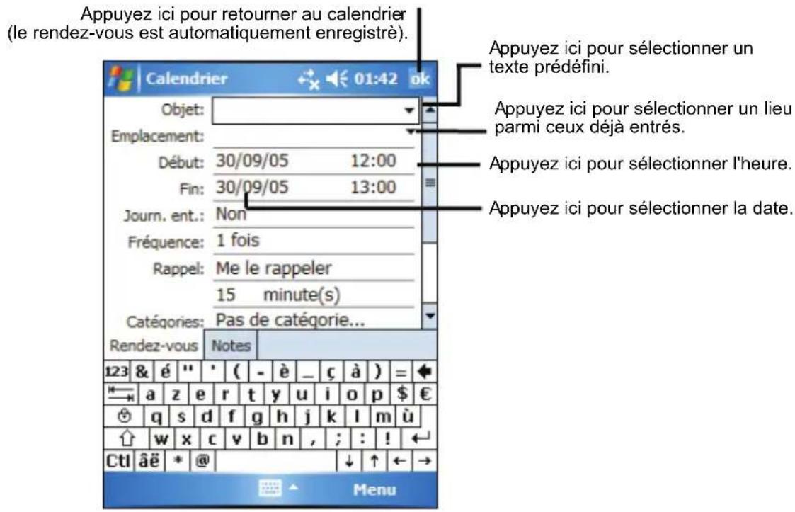 AIRIS T620 - Création d'un rendez-vous - 1