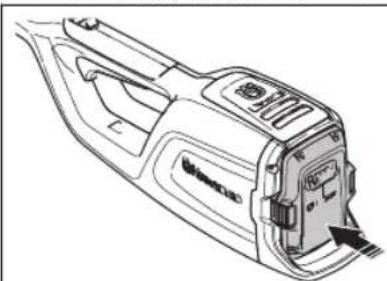 HUSQVARNA 120iTK4P - 将电池连接到产品 - 2