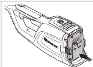 HUSQVARNA 120iTK4P - Aku ühendamine seadmega. - 2