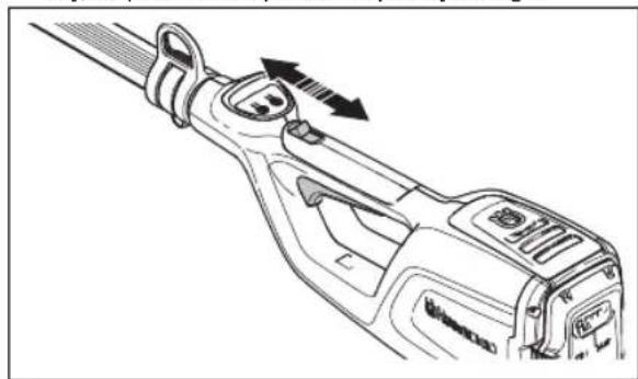 HUSQVARNA 120iTK4P - Sprawdzanie blokady manetki gazu - 3