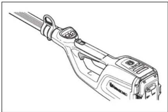 HUSQVARNA 120iTK4P - Kontrollera gasreglagespärren - 1