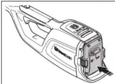 HUSQVARNA 120iTK4P - Vstavitev baterije v izdelek - 2