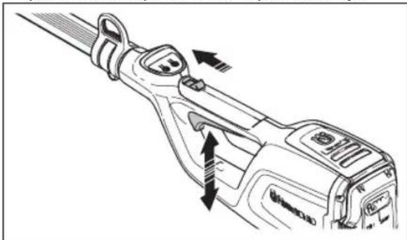 HUSQVARNA 120iTK4P - Preverjanje delovanja zaklepa ročice plina - 4