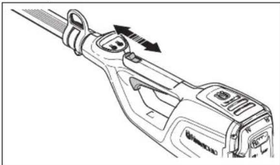 HUSQVARNA 120iTK4P - So prüfen Sie die Gashebelsperre - 3
