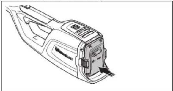 HUSQVARNA 120iTK4P - Podłączanie akumulatora do produktu - 2