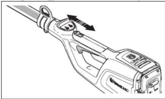 HUSQVARNA 120iTK4P - A kapcsológomb reteszének ellenőrzése - 3