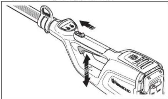 HUSQVARNA 120iTK4P - Kontrollera gasreglagespärren - 4