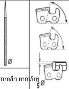 HUSQVARNA 120iTK4P - Saw chain filing and file gauge - 2