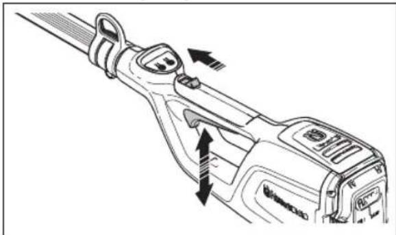 HUSQVARNA 120iTK4P - A kapcsológomb reteszének ellenőrzése - 4