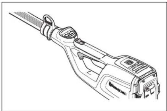 HUSQVARNA 120iTK4P - Cách kiểm tra khóa nút kích hoạt máy - 1