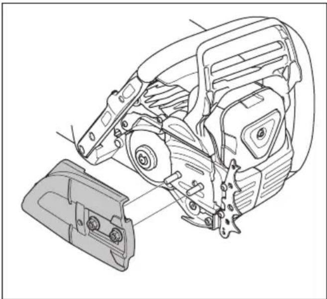 HUSQVARNA 592 XP G - To assemble the guide bar and saw chain - 1