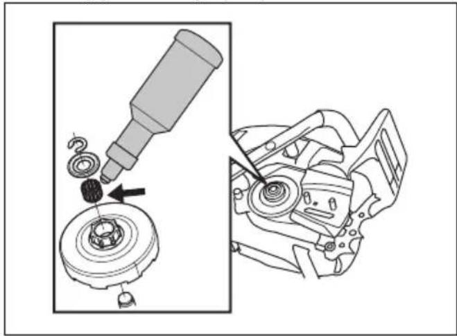 HUSQVARNA 592 XP G - To lubricate the needle bearing - 2