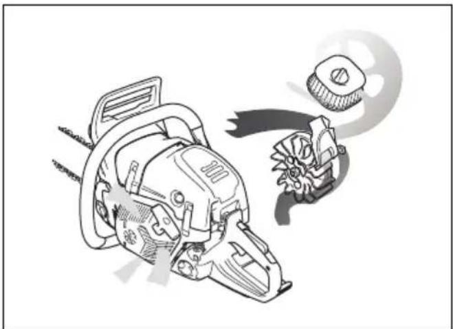 HUSQVARNA 592 XP G - Système de nettoyage pneumatique - 1