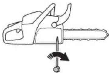 HUSQVARNA 592 XP G - To adjust the tension of the saw chain - 3