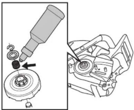 HUSQVARNA 592 XP G - Para lubricar el cojinete de agujas - 2