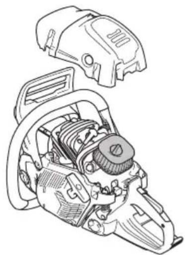 HUSQVARNA 592 XP G - Nettoyage du filtre à air - 1