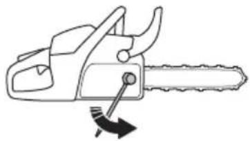 HUSQVARNA 592 XP G - To adjust the tension of the saw chain - 2