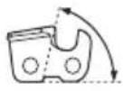 HUSQVARNA 592 XP G - Équipement d'affûtage et angles d'affûtage - 6