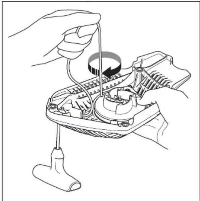 HUSQVARNA 592 XP G - To tighten the recoil spring - 1