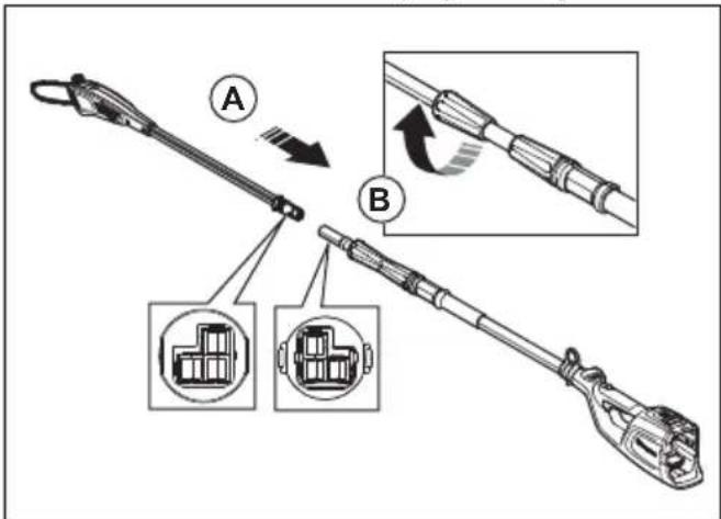 HUSQVARNA 120iTK4H - To assemble the shaft - 1