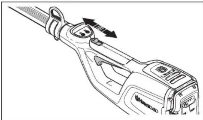HUSQVARNA 120iTK4H - Controllo del fermo della leva di comando - 3
