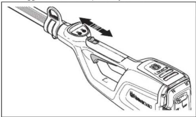 HUSQVARNA 120iTK4H - De vergrendeling van de activeringsschakelaar controleren - 2