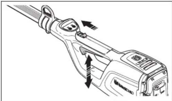 HUSQVARNA 120iTK4H - Slik kontrollerer du kraftutløsersperren - 3