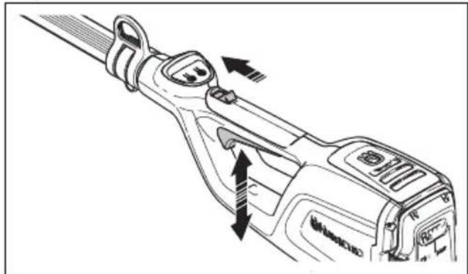 HUSQVARNA 120iTK4H - Sprawdzanie blokady manetki gazu - 4