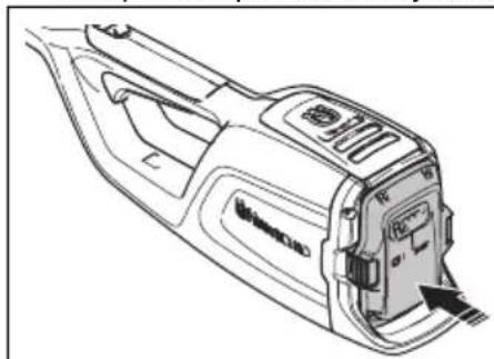 HUSQVARNA 120iTK4H - Vstavitev baterije v izdelek - 2