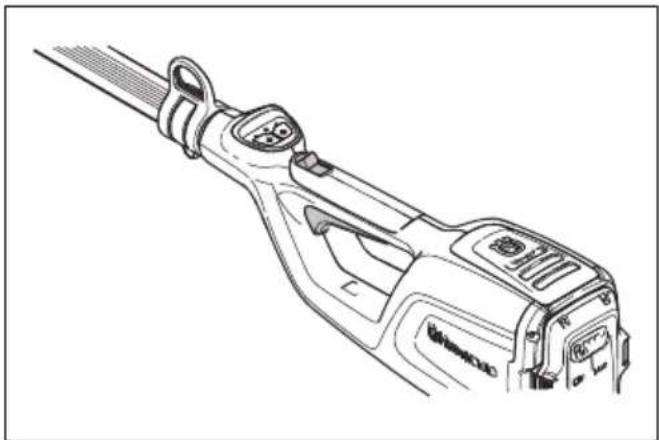 HUSQVARNA 120iTK4H - Toitelüliti lukustuse kontrollimine - 1