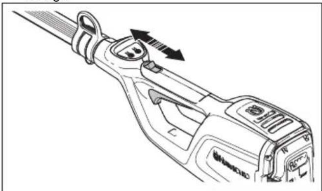HUSQVARNA 120iTK4H - So prüfen Sie die Gashebelsperre - 3