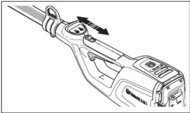 HUSQVARNA 120iTK4H - A kapcsológomb reteszének ellenőrzése - 3