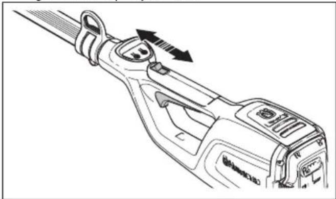 HUSQVARNA 120iTK4H - Verificar o bloqueio do interrutor de alimentação - 3