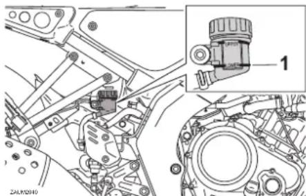YAMAHA XSR125 (2021) - Contrôle du niveau du liquide de frein - 2