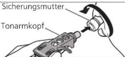 PANASONIC SL100C - Anbringen des Tonarmkopfes - 1