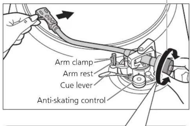 PANASONIC SL100C - Free the tone arm from the arm rest and adjust horizontal balance by turning the balance weight. - 2