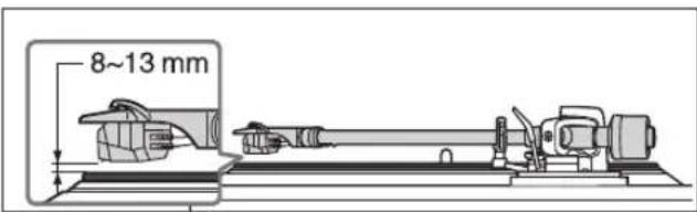 PANASONIC SL100C - Kontrollér armlift-højden (afstanden mellem nålespidsen og pladens overflade). Hvis der er behov for justering, gå til trin 2. - 1