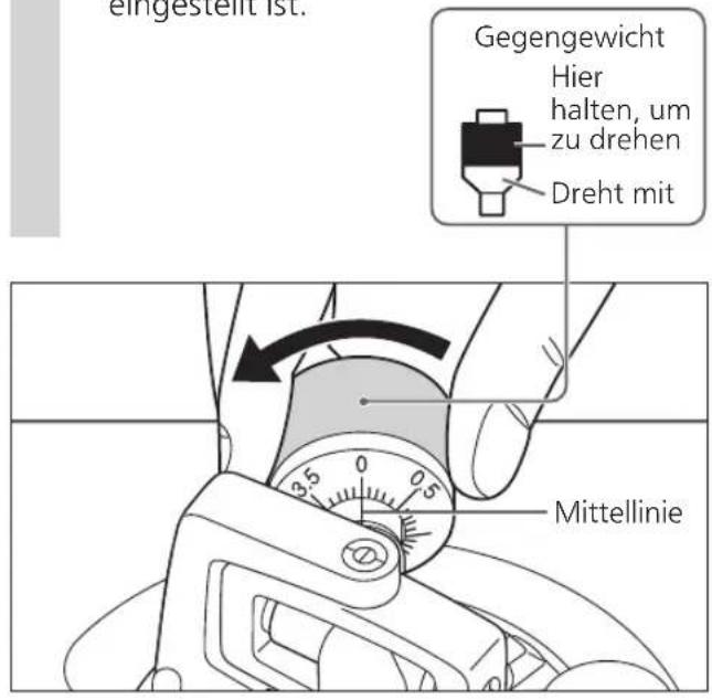 PANASONIC SL100C - Drehen Sie das Gegengewicht, um es auf den für den Tonabnehmer vorgeschriebenen Auflagedruck einzustellen. - 1