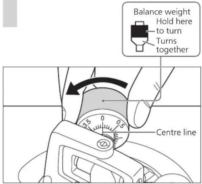 PANASONIC SL100C - Turn the balance weight to adjust to the appropriate stylus pressure for the cartridge. - 1