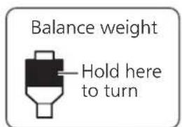 PANASONIC SL100C - Free the tone arm from the arm rest and adjust horizontal balance by turning the balance weight. - 1