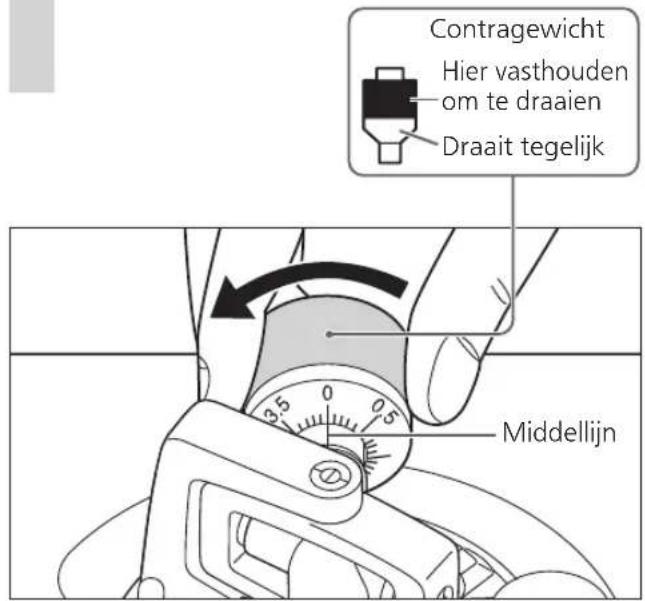 PANASONIC SL100C - Draai aan het contragewicht om de juiste naalddruk voor het element in te stellen. - 1
